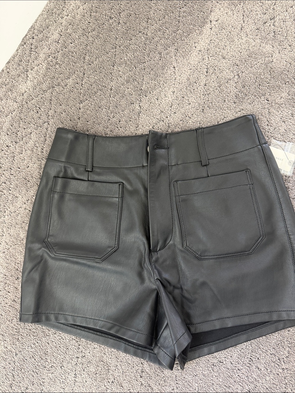 Maeve by Anthropologie 'The Colette' Black Faux Leather